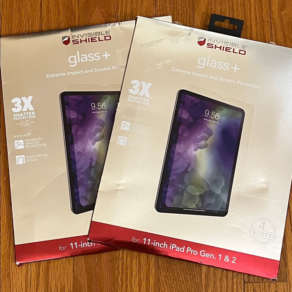 Zagg Invisible shield glass 11 inch iPad Pro lot of 2